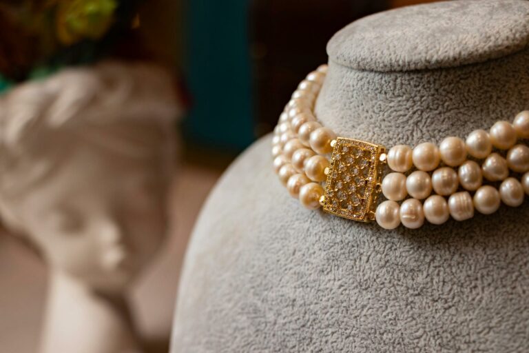 Close-up of a Pearl Necklace 