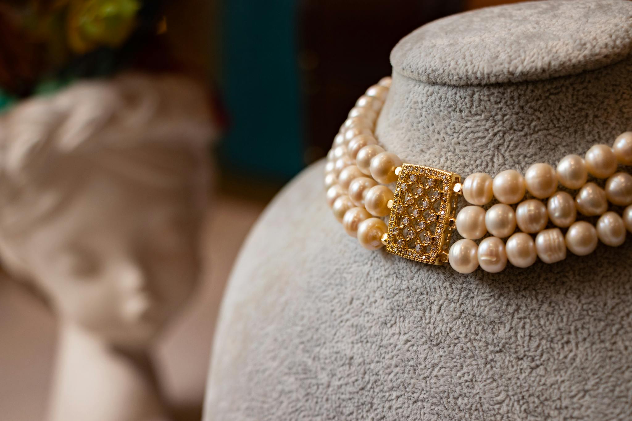 Close-up of a Pearl Necklace